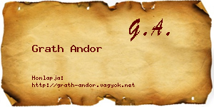 Grath Andor névjegykártya